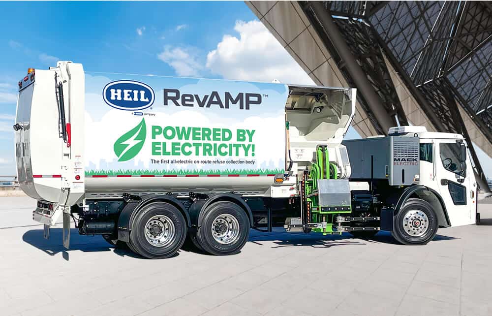 Heil RevAMP Electric Refuse Collection Body Improves Sustainability And The Bottom Line For Waste Hauling Operations